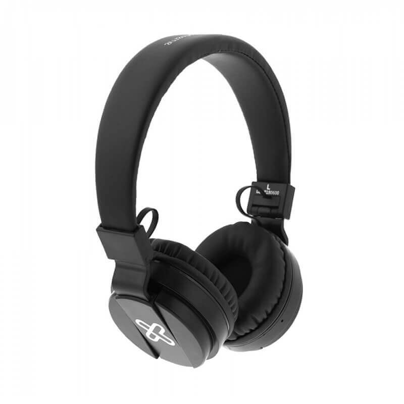 Audífono Bluetooth Fury Pro de KlipX, on-ear, color negro, con 16 horas de autonomía y diseño ergonómico.
