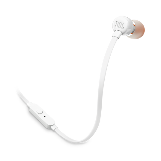 Diseño ergonómico de los audífonos JBL T110 para uso prolongado.