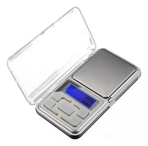 Balanza gramera digital de precisión 0.01g a 200g, ideal para joyería, cocina y laboratorio.