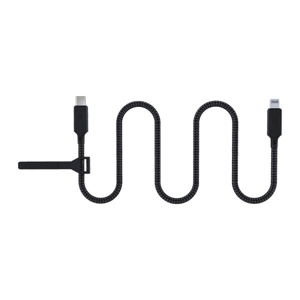 Cable Dusted Rugged USB-C a Lightning de 1.2m con carga rápida y resistencia reforzada.