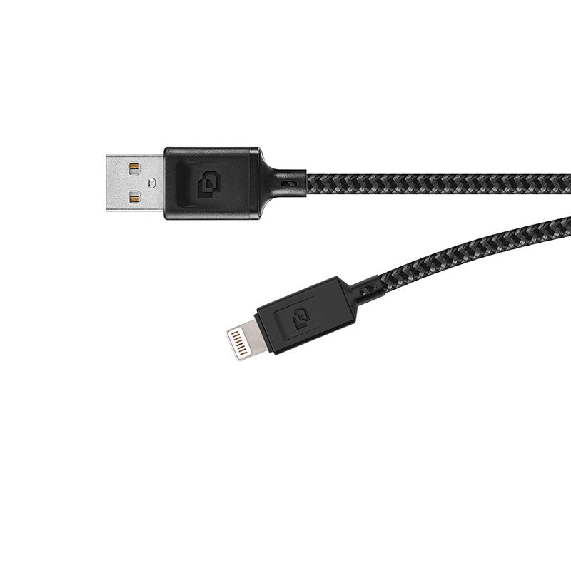 Cable Lightning a USB DUSTED Rugged 1.2m trenzado, resistente y optimizado para carga rápida.