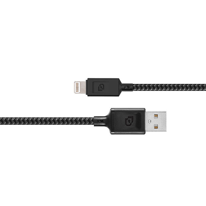 Cable DUSTED Rugged USB-A a Lightning de 1.2m, ultra resistente y libre de enredos.