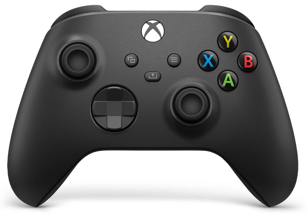 Control inalámbrico Xbox Carbon Black compatible con múltiples plataformas.