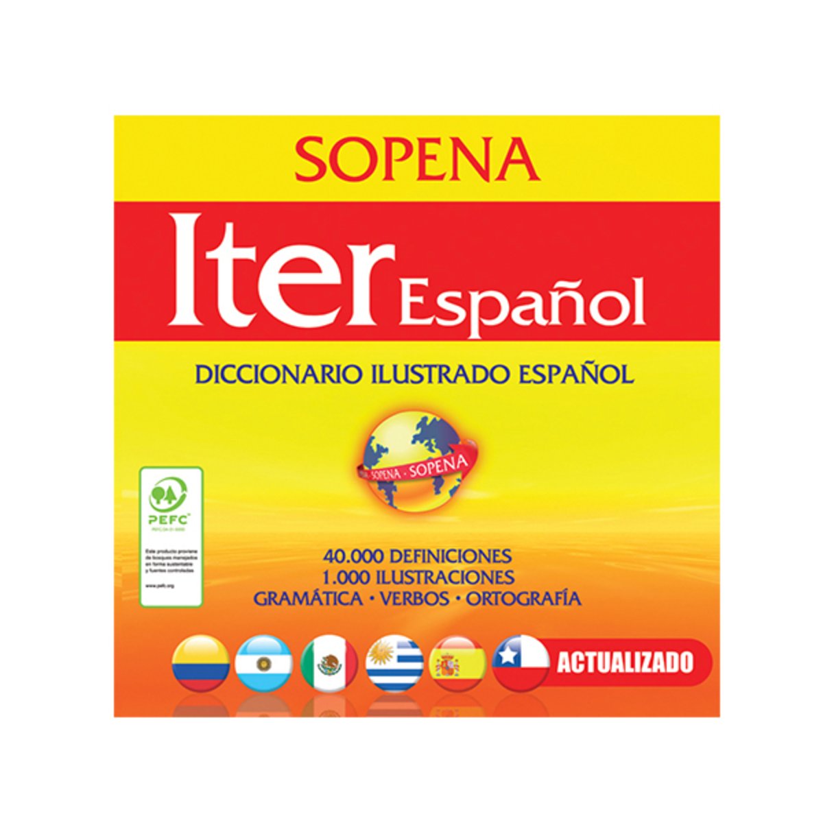 Diccionario Sopena Español Iter, ideal para estudiantes y amantes del idioma español.