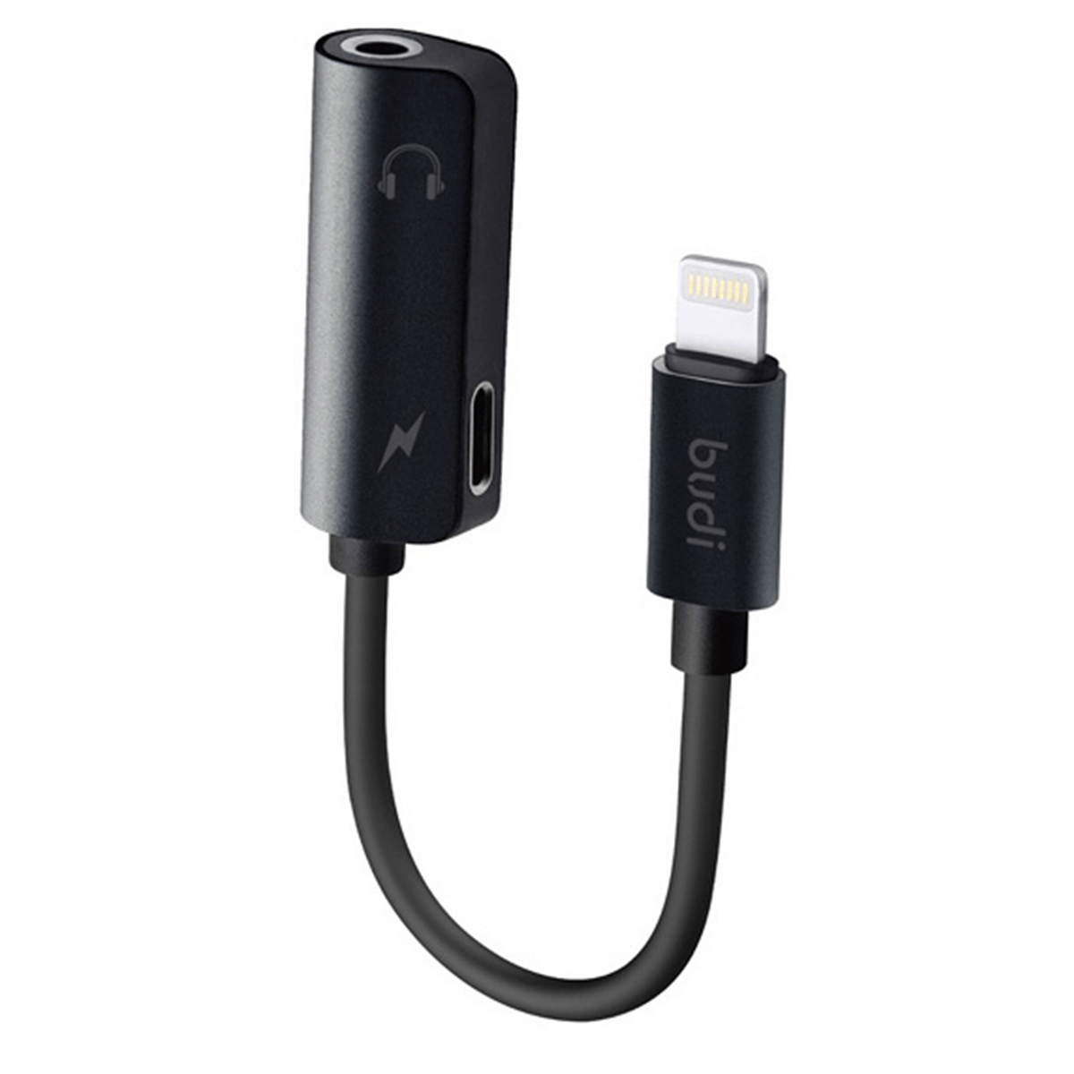 Adaptador Lightning a Jack 3.5 mm Budi, transmisión de sonido de alta fidelidad.
