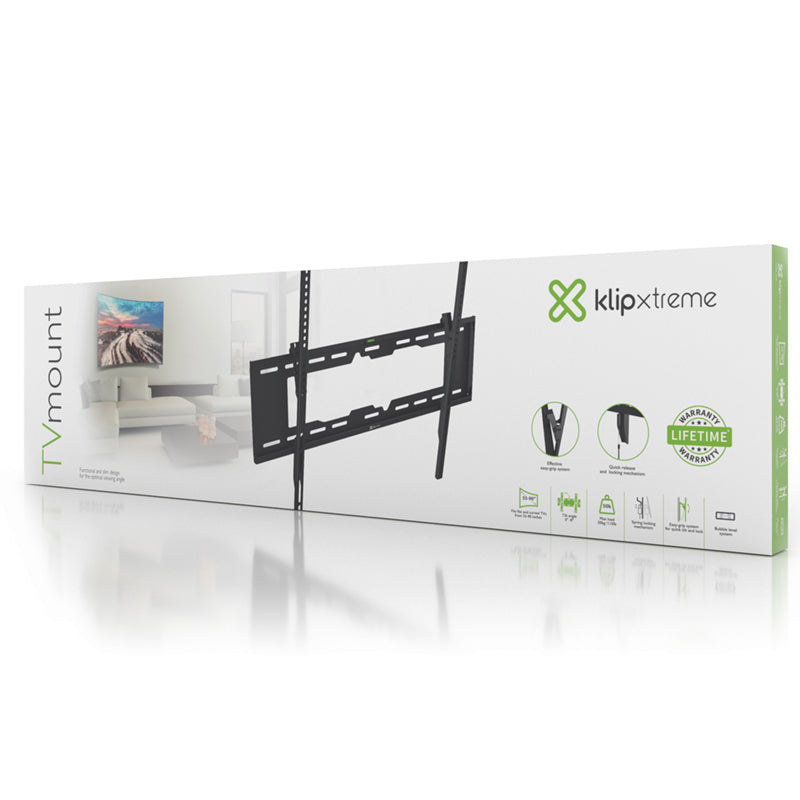 Soporte TV inclinable Klip Xtreme KTM-353 para televisores de 55" a 90", capacidad de 50 kg.