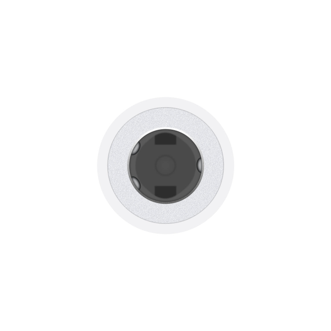 Adaptador de Lightning a entrada de 3,5 mm para audífonos Apple.