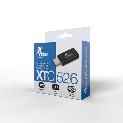 Adaptador USB-C a Micro USB de XTech con diseño compacto y duradero