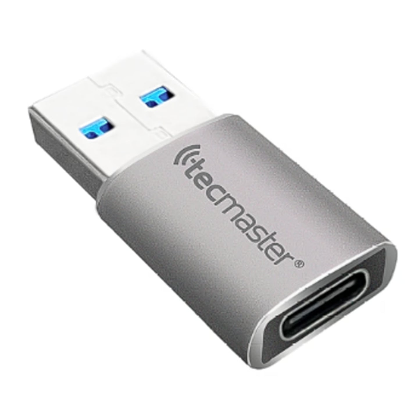 Detalle del diseño compacto y portátil del Adaptador OTG Tecmaster