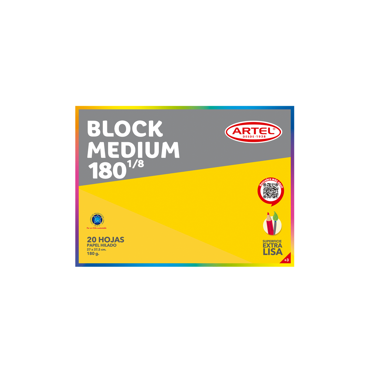 Block de Dibujo 1/8 Medium 20 Hojas Artel 180 cerca de colegio el patrocinio de san jose