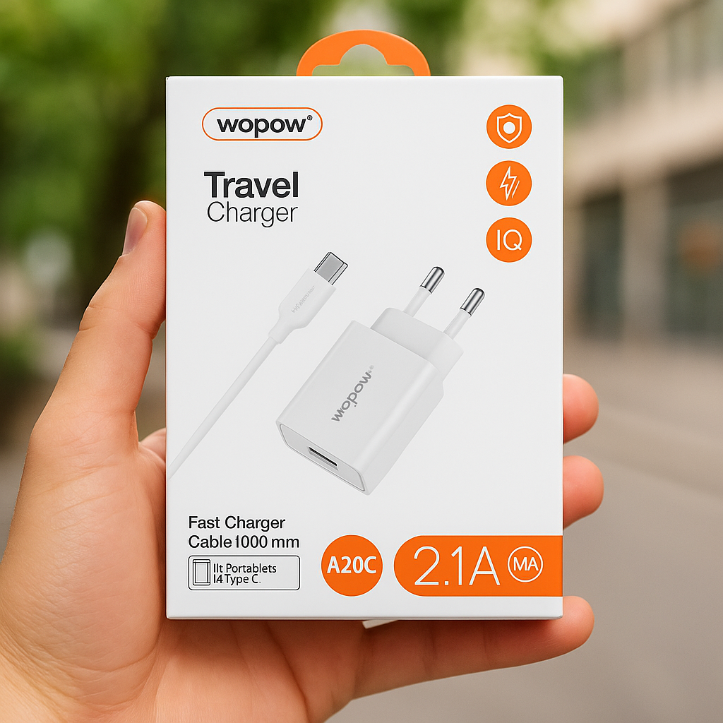 Cargador Wopow A20C de 12W con salida USB‑A