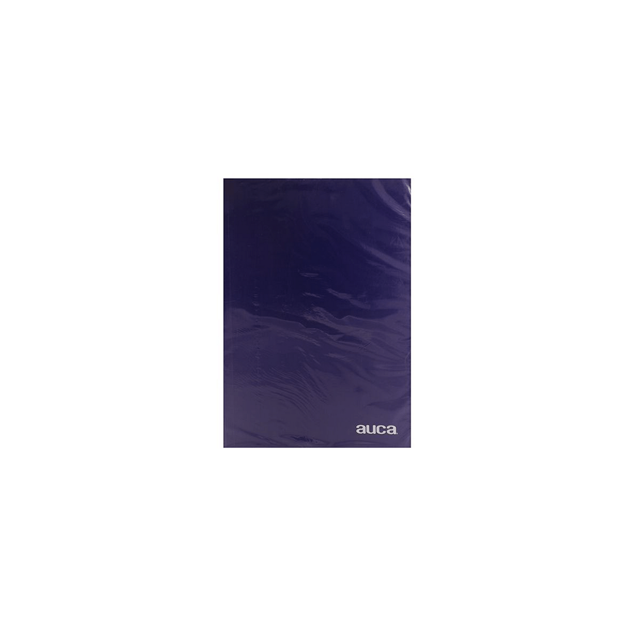 Carpeta plastificada Auca azul tamaño oficio, ideal para organizar documentos.