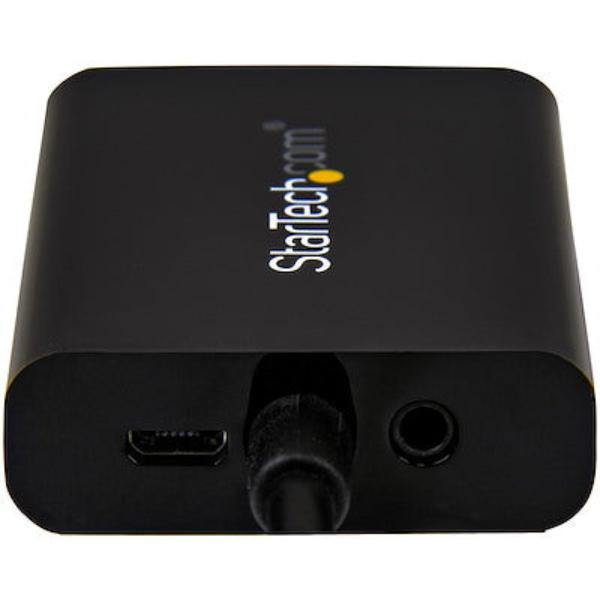 Conversor HDMI macho a VGA hembra con soporte de audio, modelo StarTech HD2VGAA2.