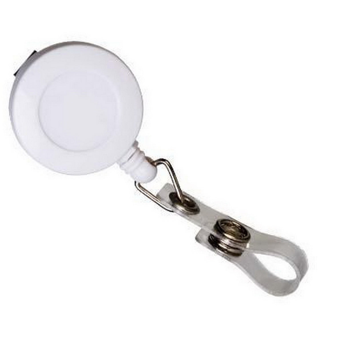 Accesorio retráctil blanco para tarjetas de identificación