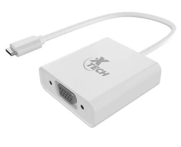Xtech adaptador de USB Tipo C a VGA para video Full HD.
