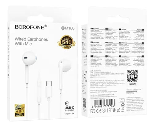 Audífonos In-Ear con Micrófono y Conexión tipo C