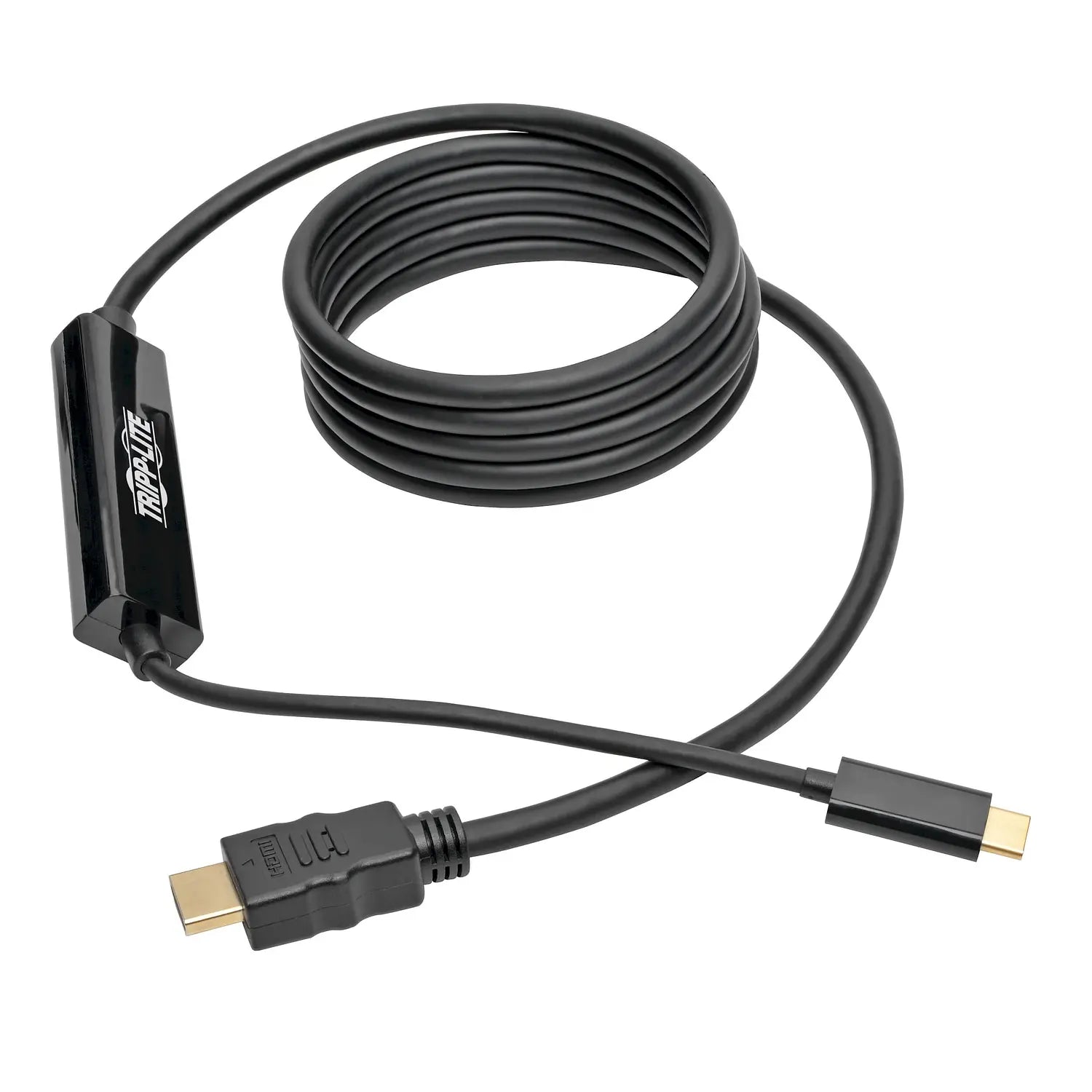 Cable adaptador USB-C a HDMI 4K Tripp Lite para conexión de dispositivos con video Ultra HD.  
