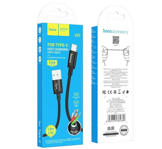 Cable de carga rápida tipo-C hoco X89 1 m