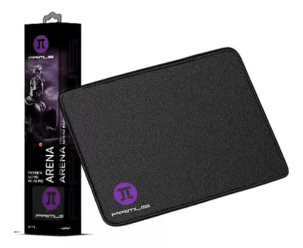 Mouse Pad Gaming Primus Arena L PMP-01L en color negro, diseño amplio 400x320 mm, con superficie texturizada y base antideslizante.
