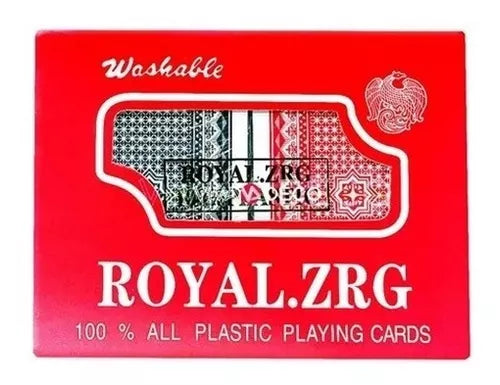 Naipes Royal ZRG lavables de plástico, resistentes y de alta durabilidad, set de 2 mazos.  
