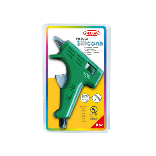 Pistola de Silicona Caliente Verde 7 mm Artel