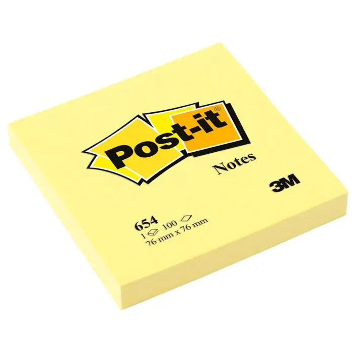 Possit 76x76 mm con 100 hojas adhesivas reposicionables, ideal para notas rápidas y recordatorios.