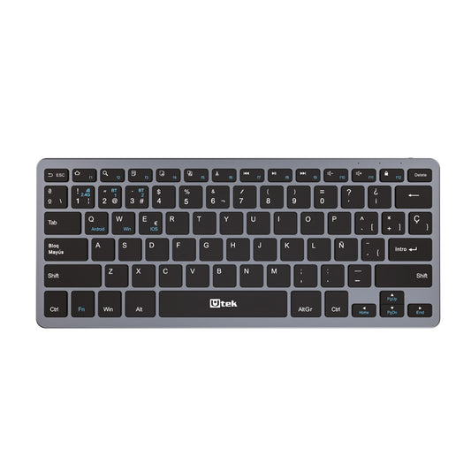 Teclado Inalámbrico Bluetooth y 2,4Ghz, recargable
