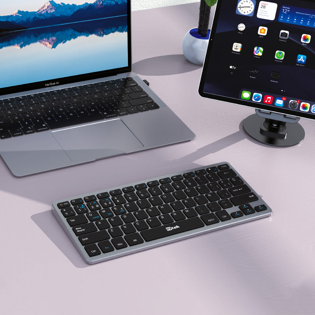 Teclado Inalámbrico Bluetooth y 2,4Ghz, recargable