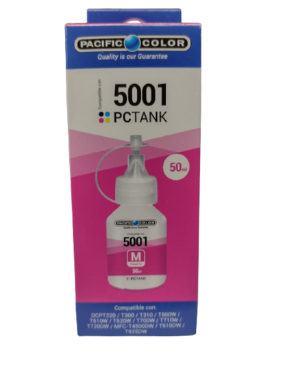 Tinta Magenta 5001 PCTANK de 50 ml compatible con impresoras Brother.
