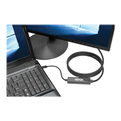 Adaptador USB-C a HDMI Tripp Lite con resolución 4K y compatibilidad universal.  
