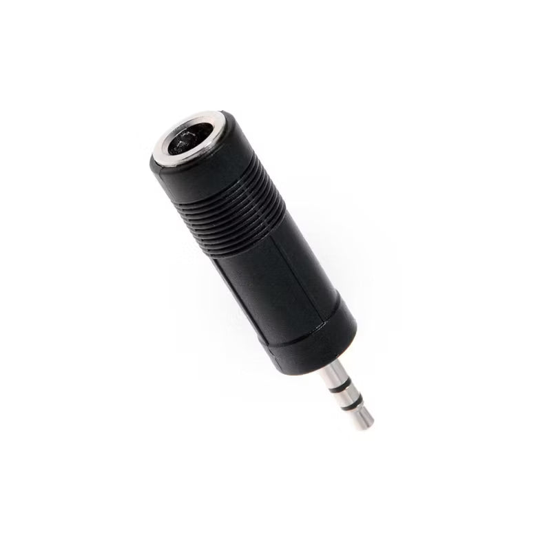 Conector adaptador de 3.5 mm macho a 6.35 mm hembra para equipos de audio