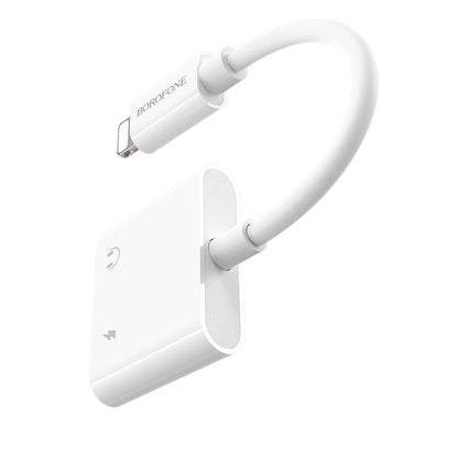 Adaptador 2 en 1 para carga y audio en dispositivos iOS