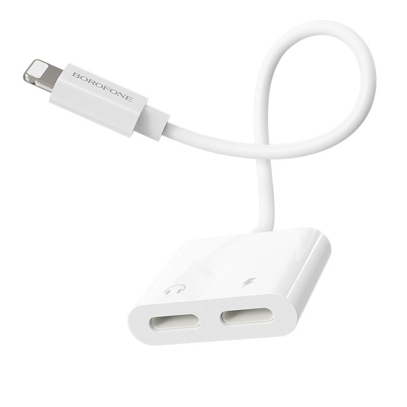 Cable adaptador Lightning para audio y carga simultánea en iPhone