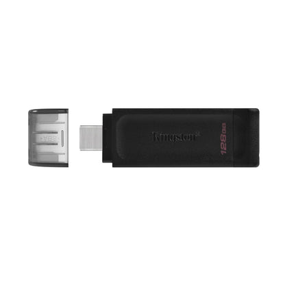 Pendrive Kingston DataTraveler 70, 128GB, USB-C 3.2 Gen 1 para alta velocidad.
