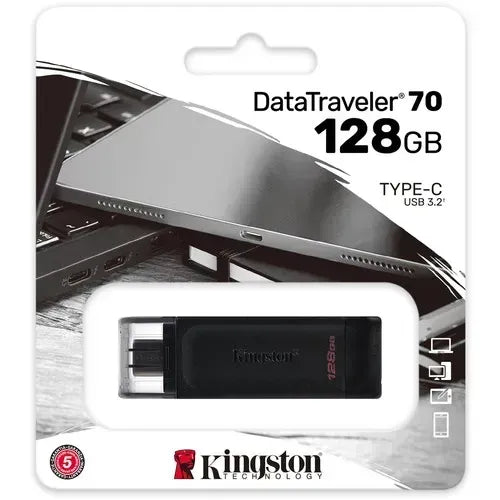 Pendrive Kingston DataTraveler 70, 128GB, USB-C 3.2 Gen 1 para alta velocidad. Para turista cerca de hotel sheraton providencia.
