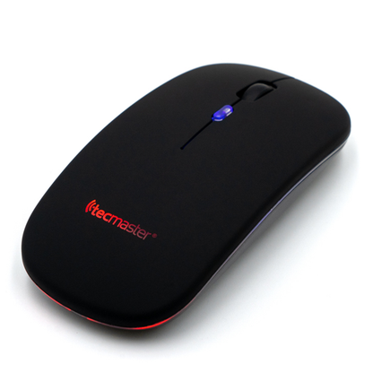 Mouse Tecmaster inalámbrico y Bluetooth con retroiluminación RGB y batería recargable
