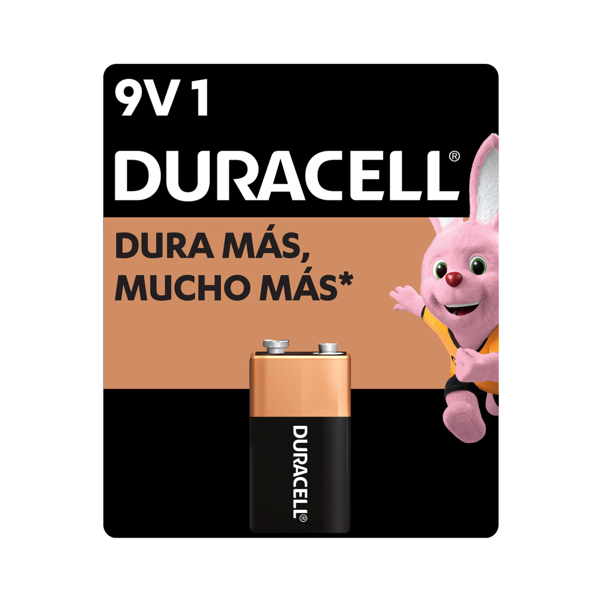 Pila alcalina Duracell 9V para dispositivos de alto rendimiento frente a clinica santa maria
