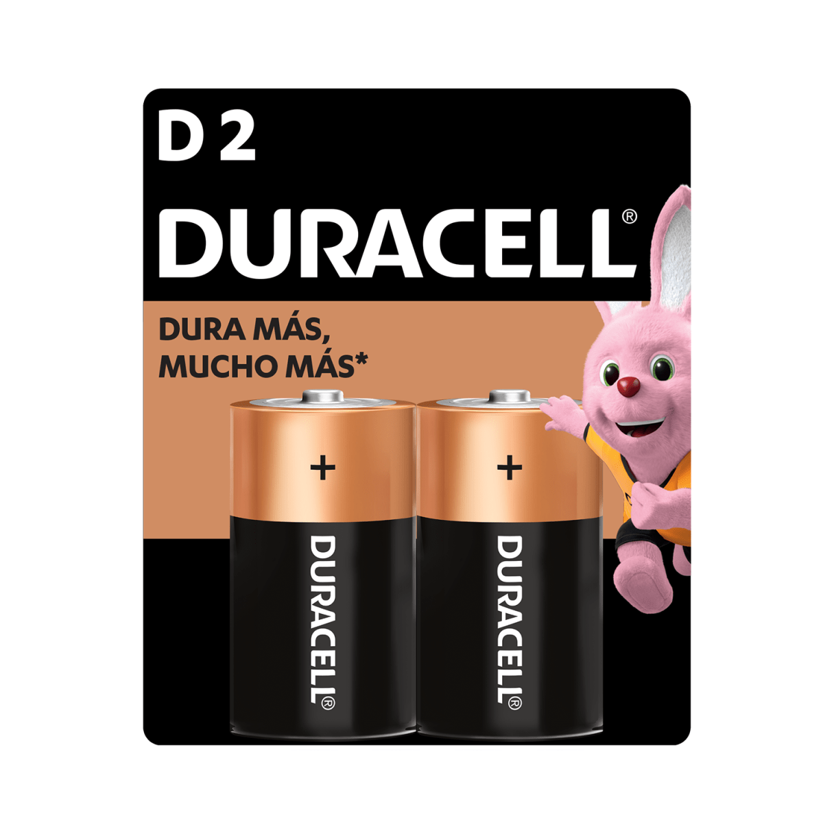 Pila alcalina tamaño D Duracell 1.5V en pack de 2 unidades en providencia barrio bellavista
