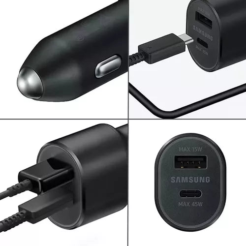 Cargador para automóvil Samsung con carga rápida Super Fast Charging
