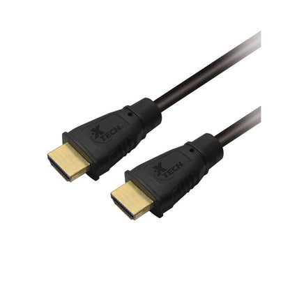 Cable plano HDMI XTech de 3 metros, modelo XTC-152, 3840x2160p, contactos enchapados en oro.
